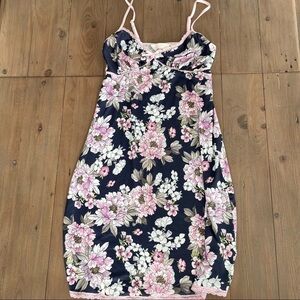 Peter Alexander blue pink floral chemise slip NWOT